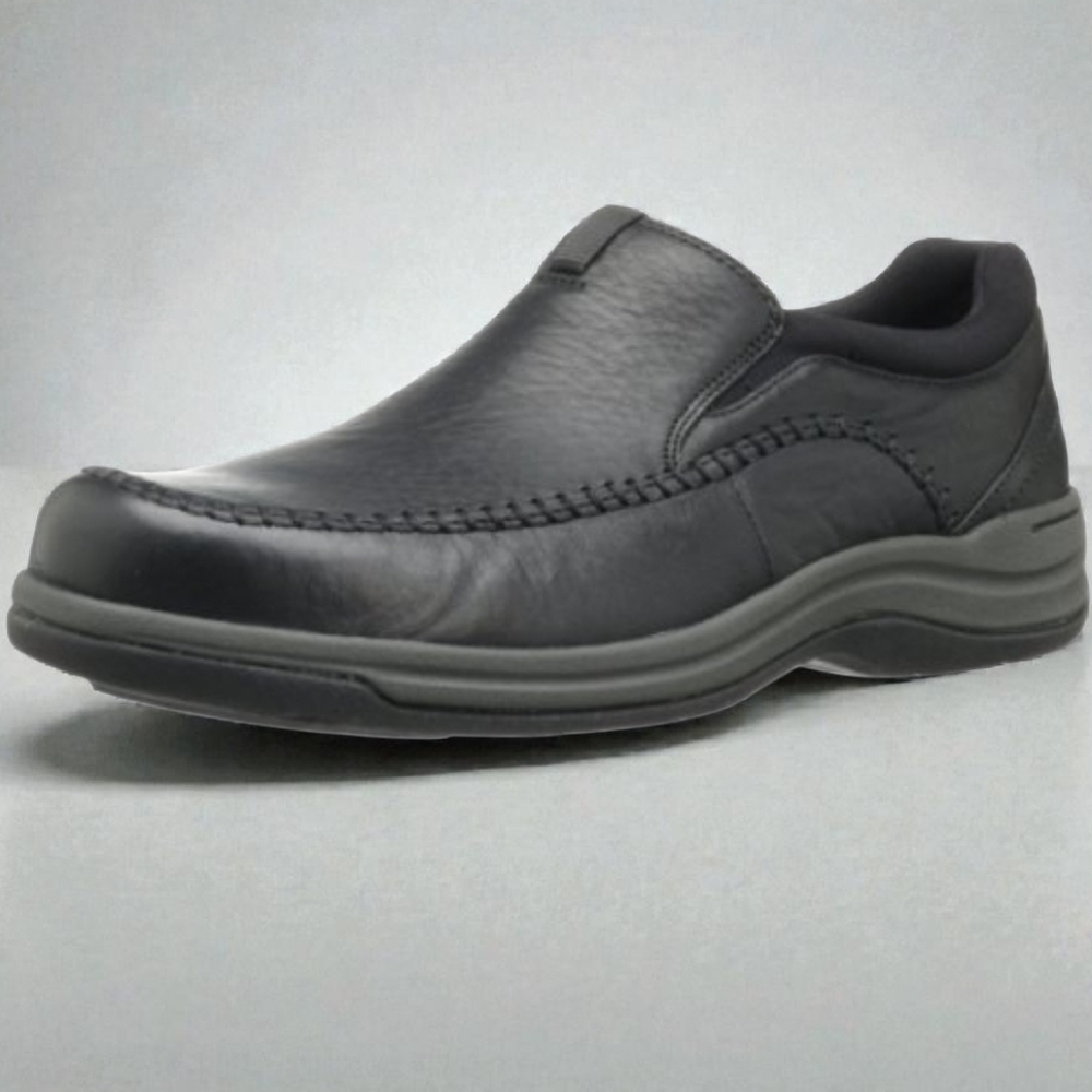 Clarks PORTLAND 2 Black MENS loafers LiKE New SIZE 7.5 SLIP ON